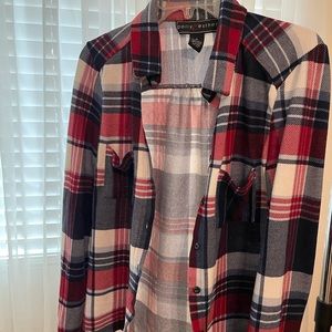 Red and blue soft flannel